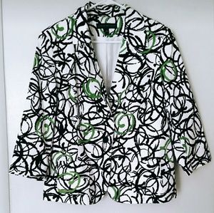 Harve Benard Abstract Print Blazer XL